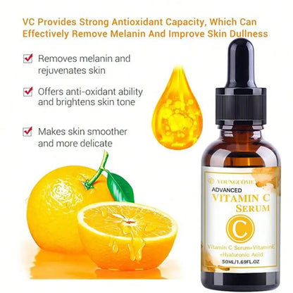 Vitamin C Facial Essence 50ml Contains Hyaluronic Acid Dark Spot Remover Moisturizing Repair Anti-aging Essence Facial Skin Care