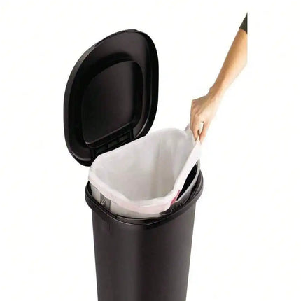 Black Foot Pedal Trash Can 13 Gallon Garbage Bin Waste Basket