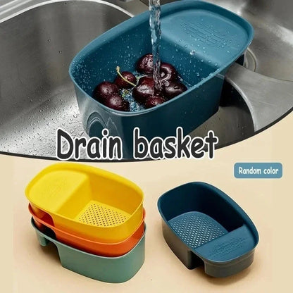 Collapsible Colander Kitchen Accessories Extendable Strainer Fruits Vegetables Noodle Drain Basket Space-Saver Drainer Over Sink