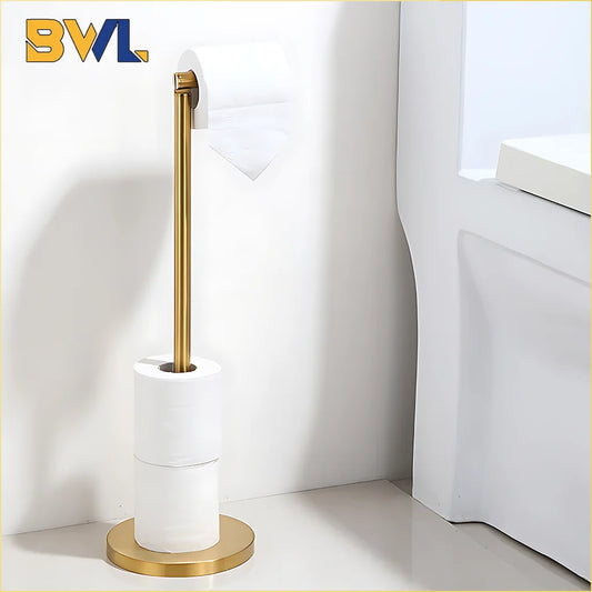 Bathroom Paper Towel Holder Stainless Steel Vertical Toilet Paper Holder Perforation-free Floor Standing Toilet Paper Holder