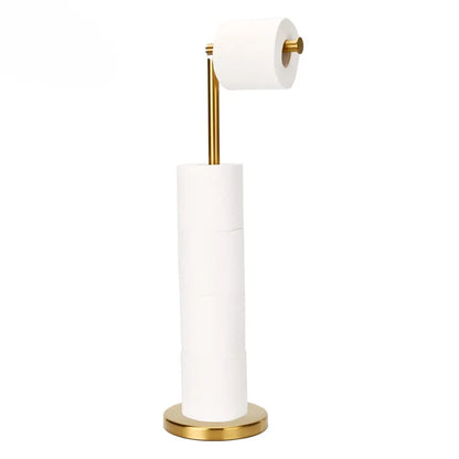 Bathroom Paper Towel Holder Stainless Steel Vertical Toilet Paper Holder Perforation-free Floor Standing Toilet Paper Holder