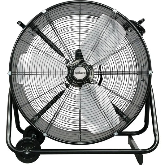 Hurricane Pro 24” Heavy Duty Drum Fan – Powerful 7195 CFM Airflow, Adjustable Tilt, All-Metal Construction for Home, Garage