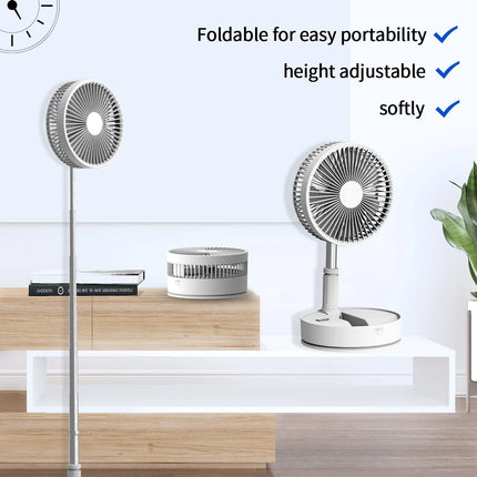 UNITEDTME Oscillating Fan Foldaway with Remote Control, Battery Powered  Fan for Camping, 4 Speed, Timer,  Portable