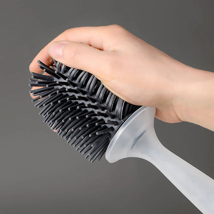 Detergent Refillable Toilet Brush Set Wall-Mounted with Holder Silicone TPR Brush for Corner Cleaning Tools Bathroom Accessories