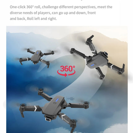 Professional E88 UAV 4k HD Dual Camera Aerial Photography WiFi FPV360° Air Flight Folding Quadcopter CHILDREN'S Toys Gifts