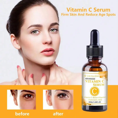 Vitamin C Facial Essence 50ml Contains Hyaluronic Acid Dark Spot Remover Moisturizing Repair Anti-aging Essence Facial Skin Care