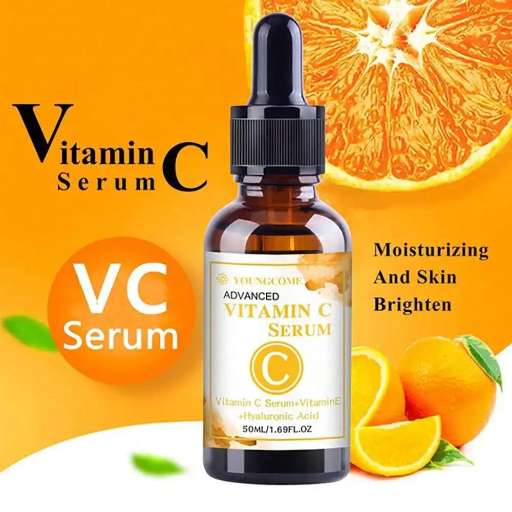 Vitamin C Facial Essence 50ml Contains Hyaluronic Acid Dark Spot Remover Moisturizing Repair Anti-aging Essence Facial Skin Care