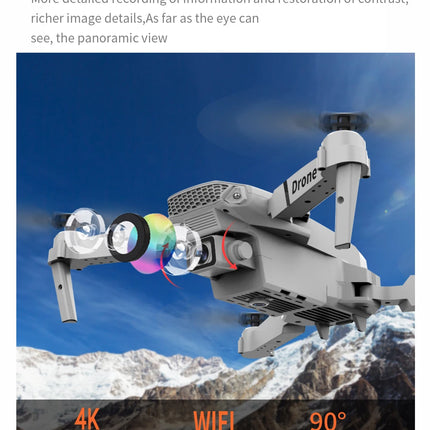 Professional E88 UAV 4k HD Dual Camera Aerial Photography WiFi FPV360° Air Flight Folding Quadcopter CHILDREN'S Toys Gifts