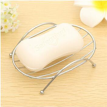 Iron Stainless Steel Soap Box Bathroom Simple Fashion Plating Soap Dish Drain